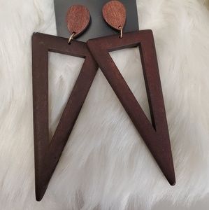 Geometric Wooden Earrings